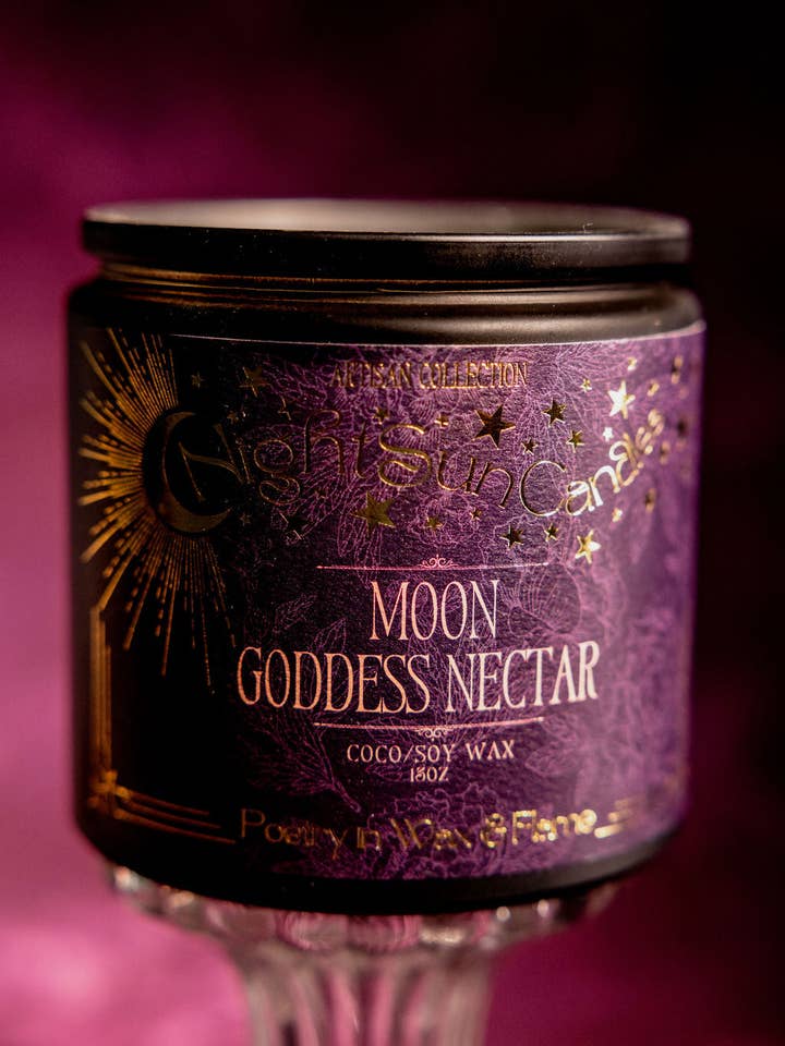 Moon Goddess Nectar Handmade Non Toxic Candles for wholesale by Night Sun Candles