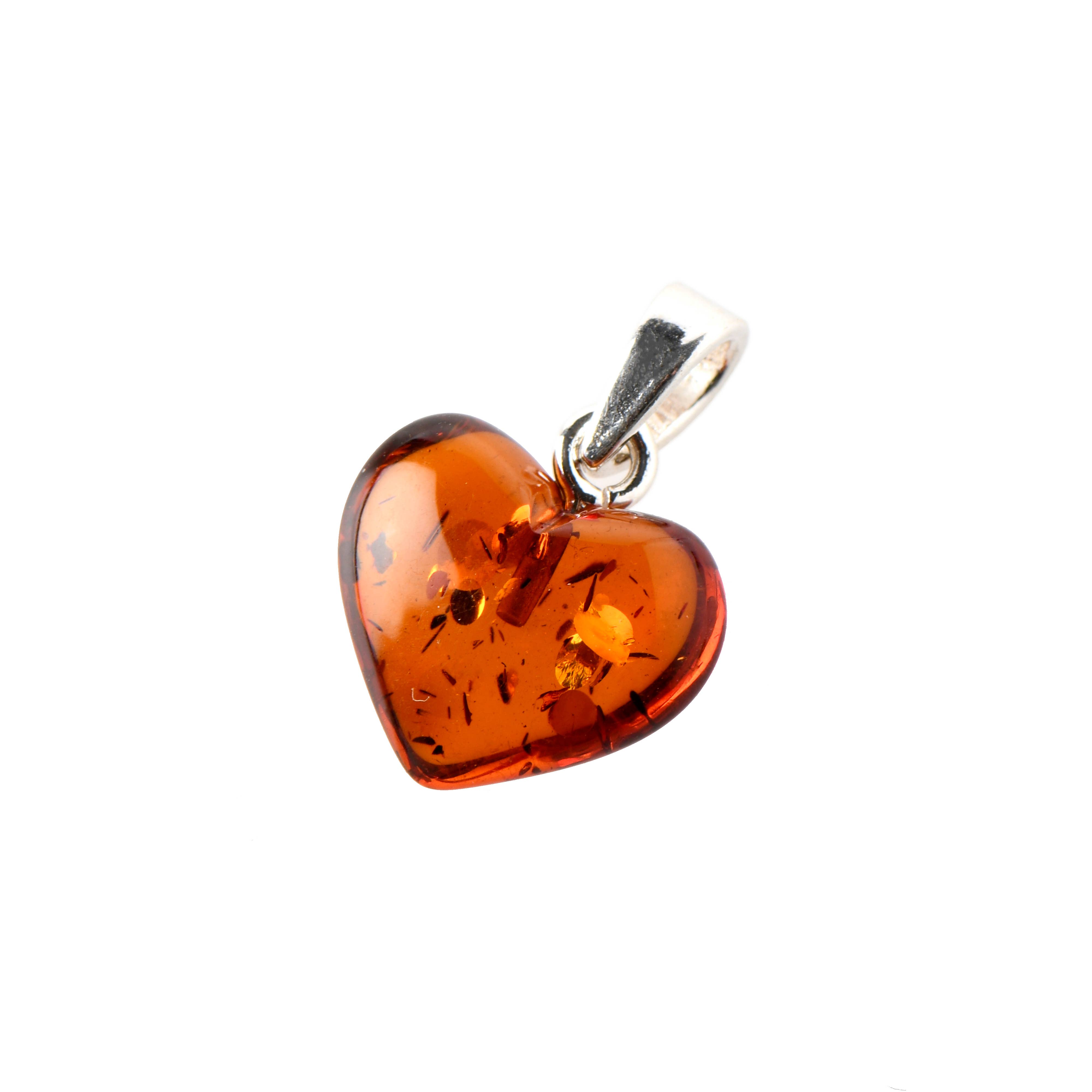 The Natural Amber - Wholesale Individual Charm/Pendant - Cognac Heart Amber Pendant4