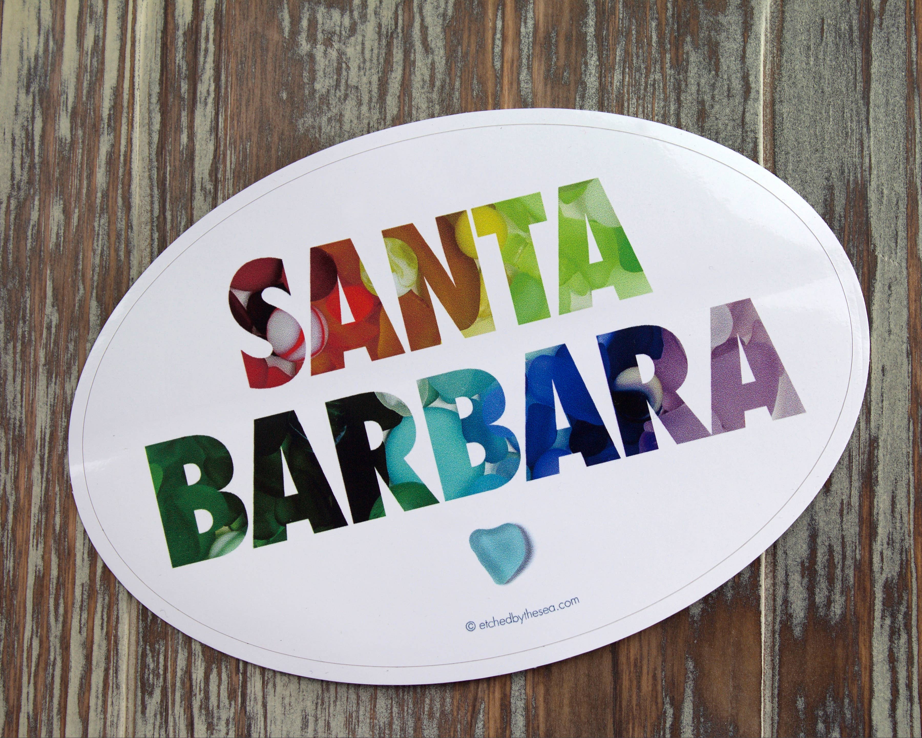 Beachcombing / Etched by the Sea - Wholesale Sticker - Santa Barbara Sea Glass Bumper Sticker2