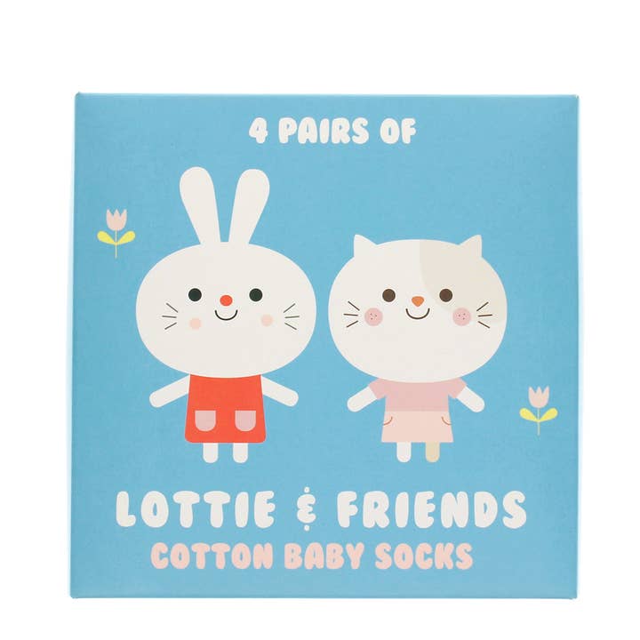 Baby socks (4 pairs) - Lottie and Friends for wholesale by Rex B2B - Europe