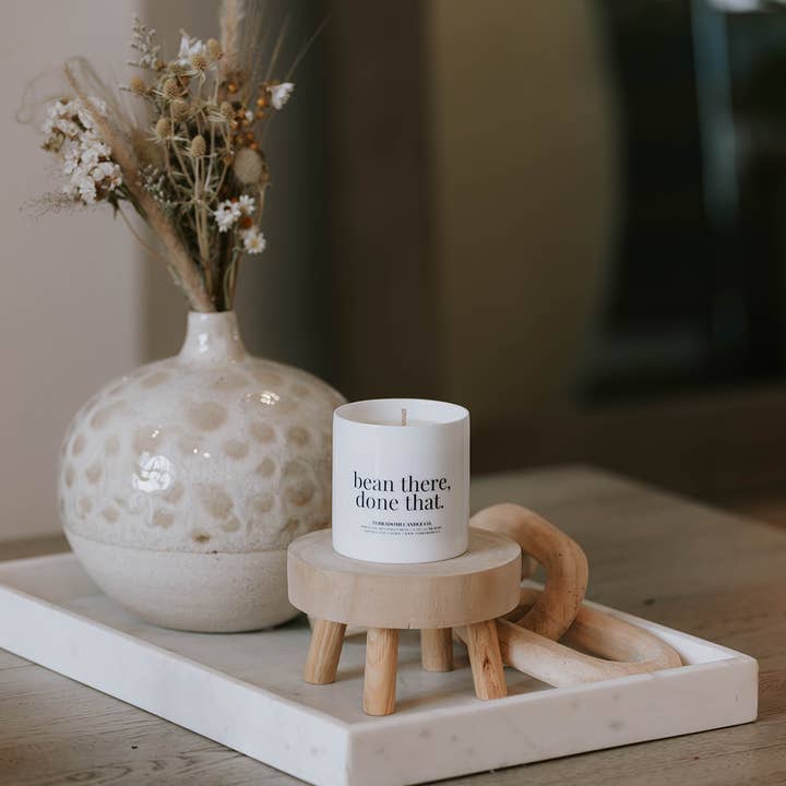 Madagascar Vanilla Bean Soy Candle | Ceramic Jar + Box for wholesale by Terradomi Candle Co.