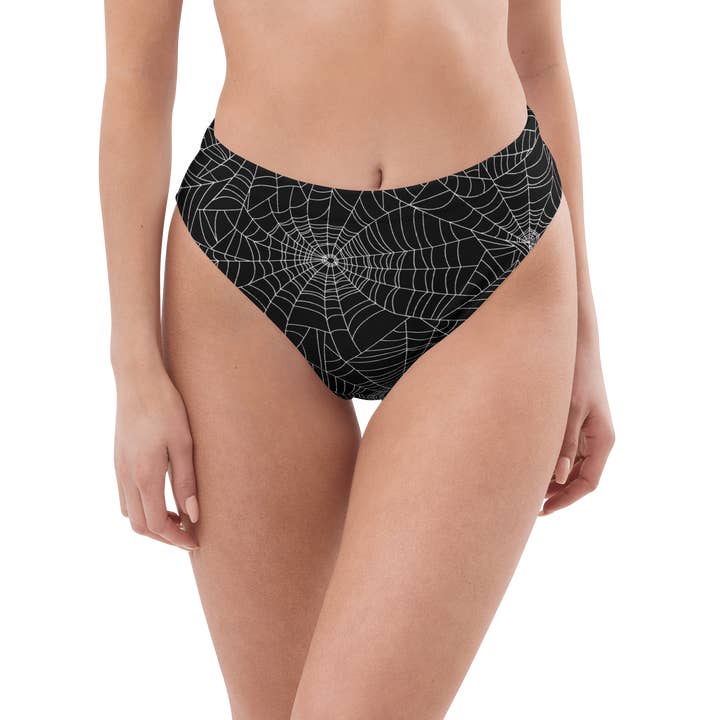 Goth Cloth Co. - Wholesale Swim Bottoms - Women's - Web Weaver Sport High-Waisted Bikini Bottom