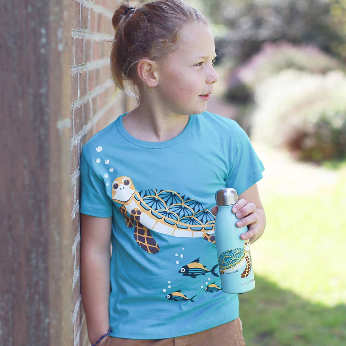 Coq En Pate - Wholesale Screen Printed T-Shirt - Kids - Children's organic cotton T-shirt - Green turtle2