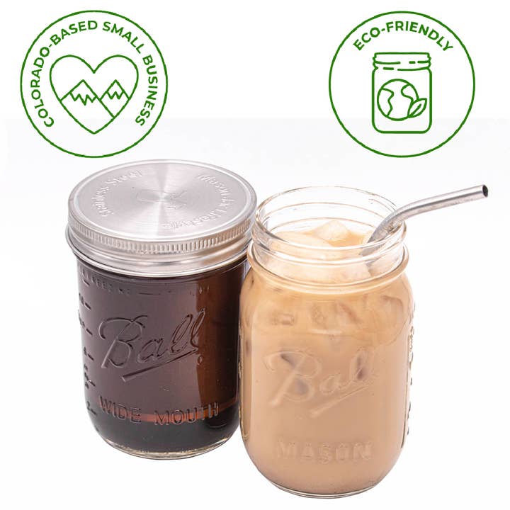 Mason Jar Lifestyle - Wholesale Tea Strainer/Infuser - Cold Brew Coffee and Tea Maker Stainless Steel Filter Kit