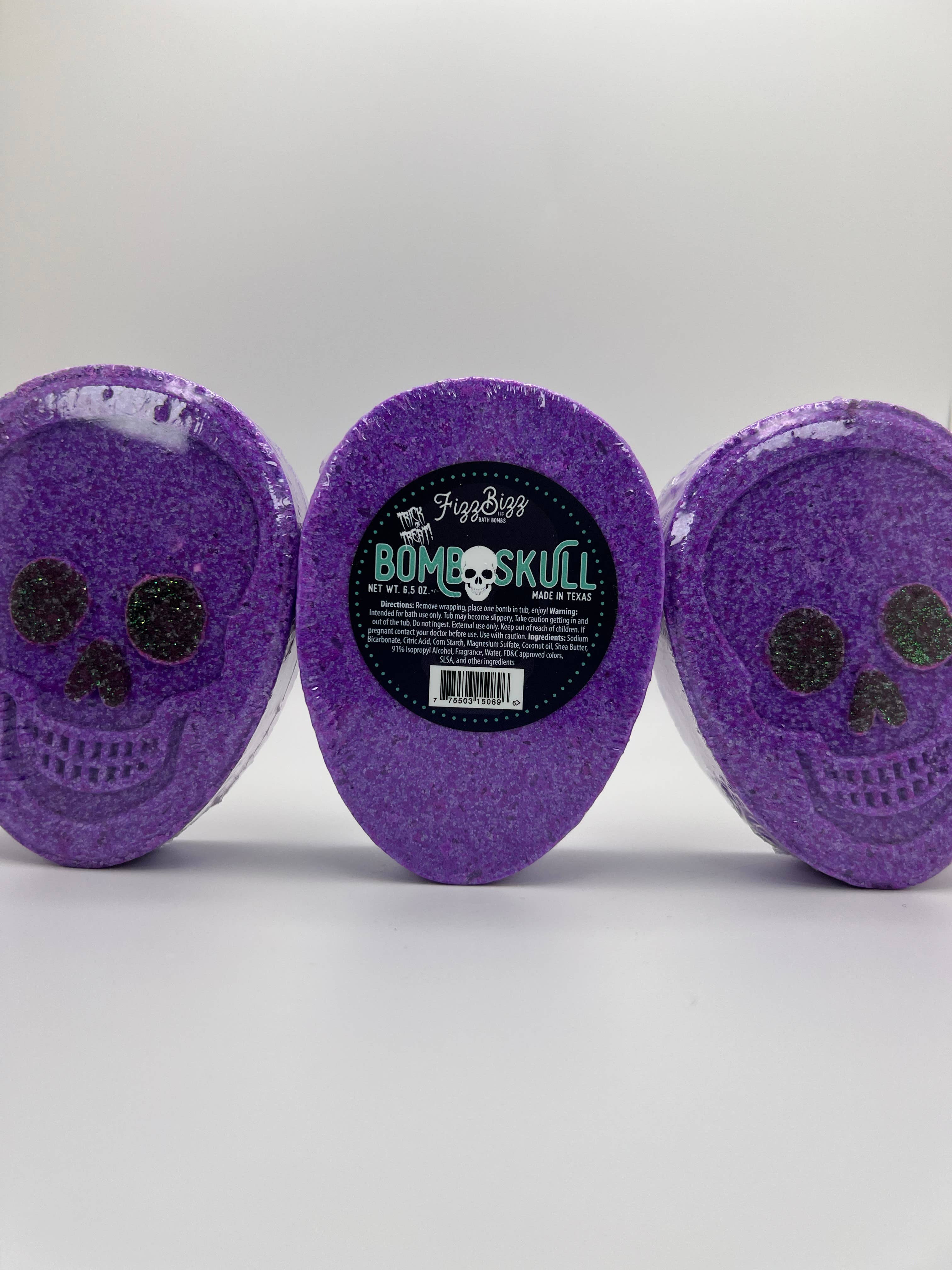 Fizz Bizz LLC - Vendita all'ingrosso Bombe/polveri da bagno - Bomb Skull - Bomba da bagno di Halloween - Fizz Bizz LLC- VACANZE2