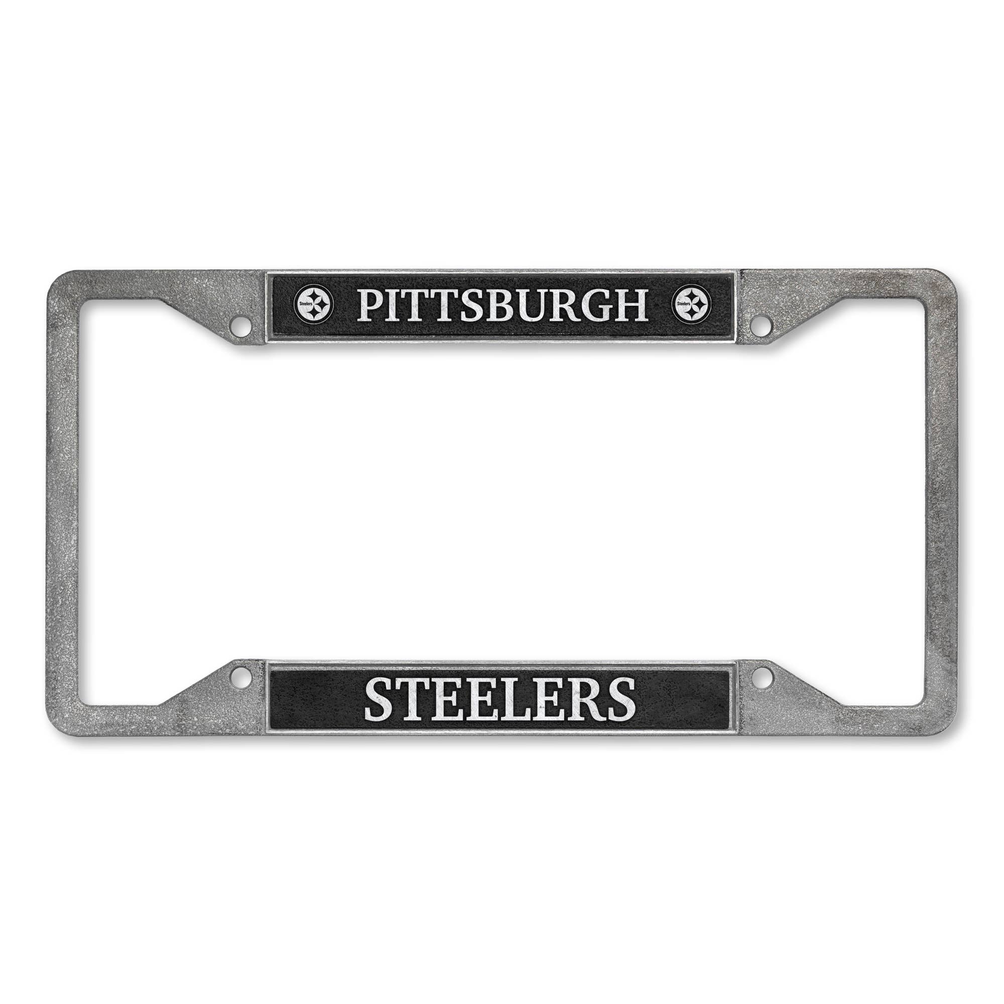 Rico Industries - Wholesale Car Decorative Charm - Unisex - NFL  Pittsburgh Steelers  Pewter License Plate Frame0
