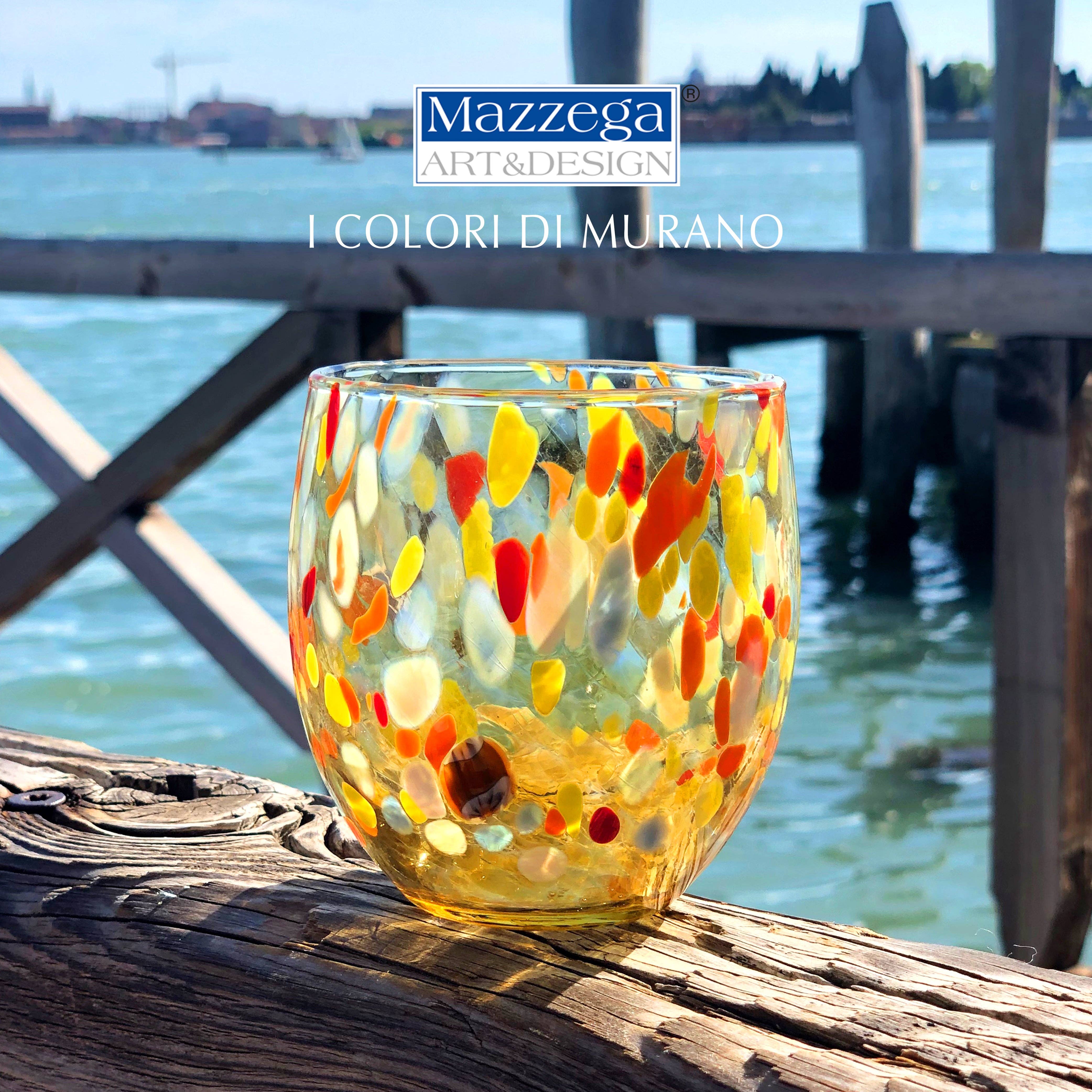 Mazzega Art & Design - Vente Verre/tasse - 6 verres en verre « Les couleurs de Murano ». ACQUA-CLASSIQUE12
