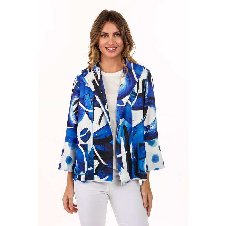 Open front reversible jacket for wholesale by Lemon Grass