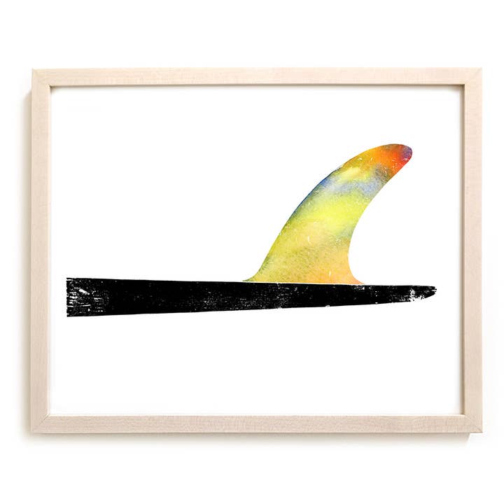 Surfing Art Print "Single Watercolor" for wholesale by Matthew Allen Art