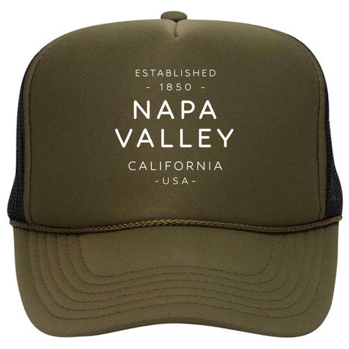 Custom TEXT Foam Front Mesh Back Trucker Cap for wholesale by Mercantile 12