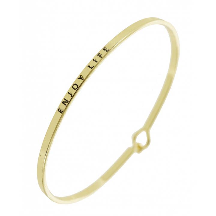 FR5740 ENJOY LIFE_3mm Message Bangle for wholesale by 0011 PREMIERE