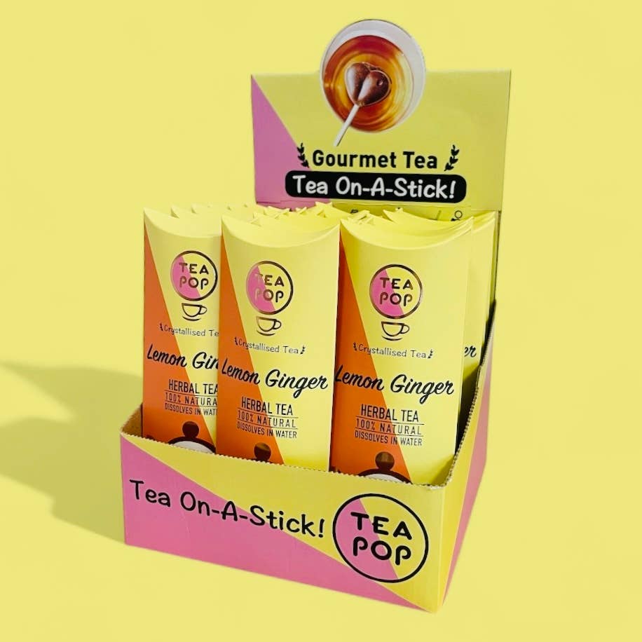 Northern Tea Company - Wholesale Tea Bags - Lemon Ginger Green TEA on-a-stick! (20x sticks tray)1