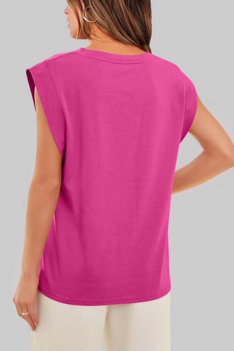 Lily Clothing - Wholesale T-Shirt - Women's - ROUND NECK LOOSE SHORT SLEEVE T SHIRT_CWTSTS033117