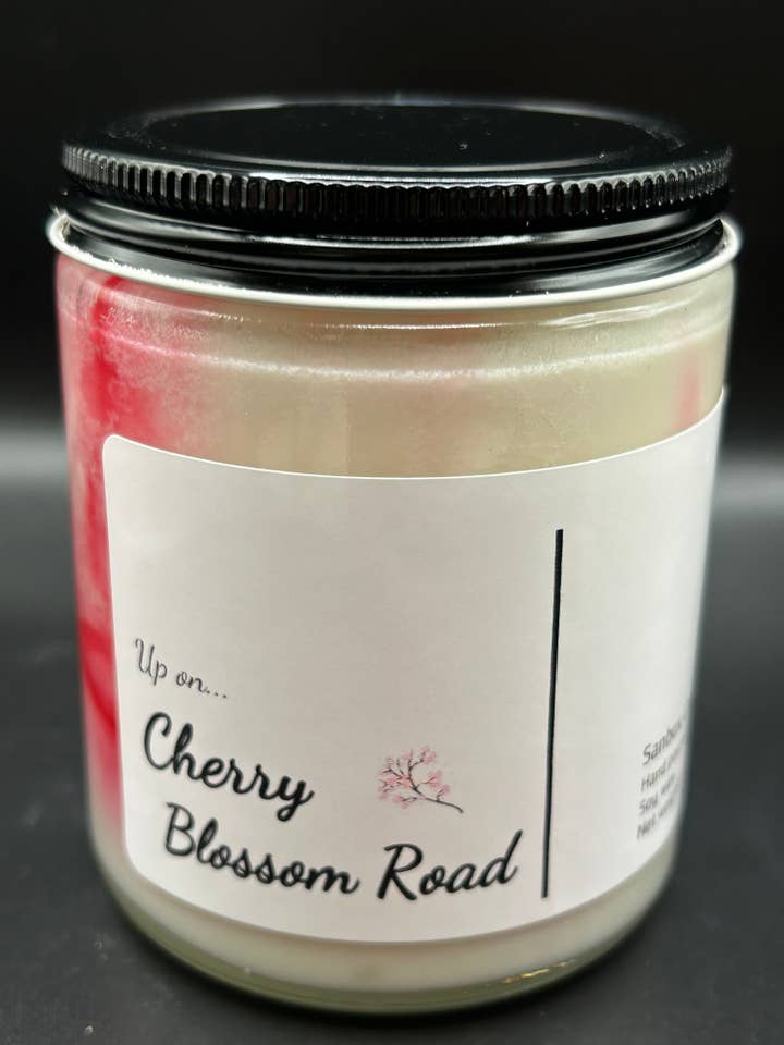 Cherry Blossom Road - 8 ounce Soy Candle for wholesale by Sanbox Candle Co