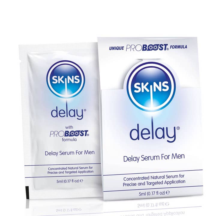 Skins Natural Delay Serum 5ml Folie (Fall av 100) för wholesale av Creative Conceptions LTD