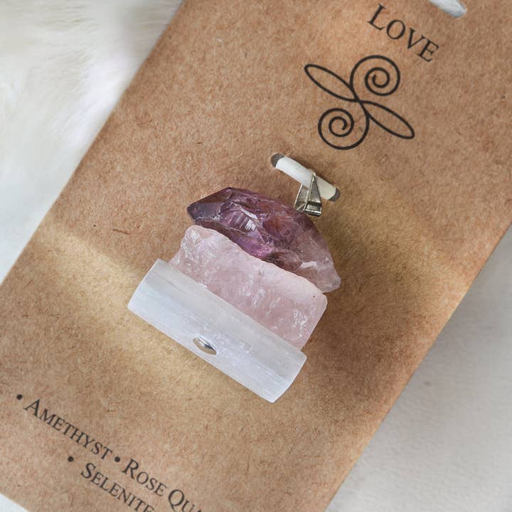 Natures Artifacts Inc - Wholesale Individual Charm/Pendant - Intention Pendant for Love - Healing Crystals Jewelry