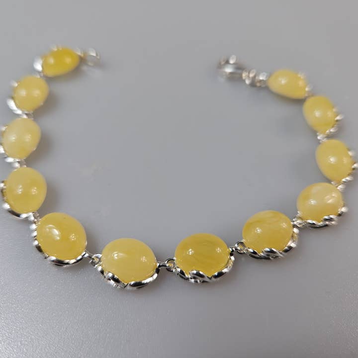 AmberLithuania - Wholesale Beaded Bracelet - Sterling silver 925 bracelet Baltic Amber bracelet handmade2
