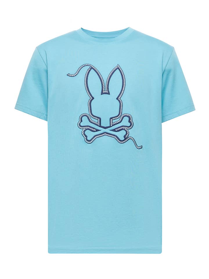 Cyrus Grafik-T-Shirt-442 Milchblau für den Großhandel von Psycho Bunny