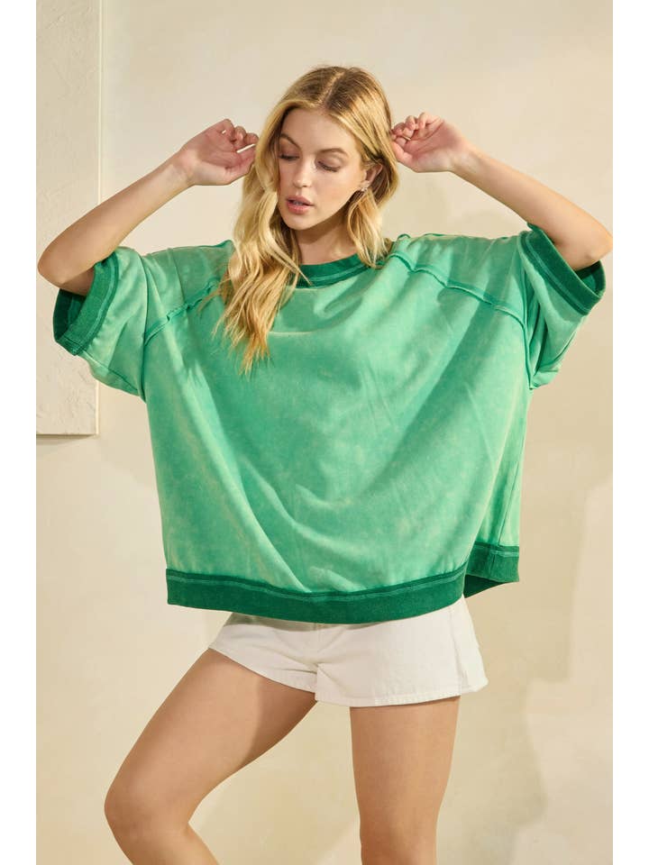 Sewn and Seen - Wholesale Top - Maternity - Mineral-Washed Oversized French Terry Top5