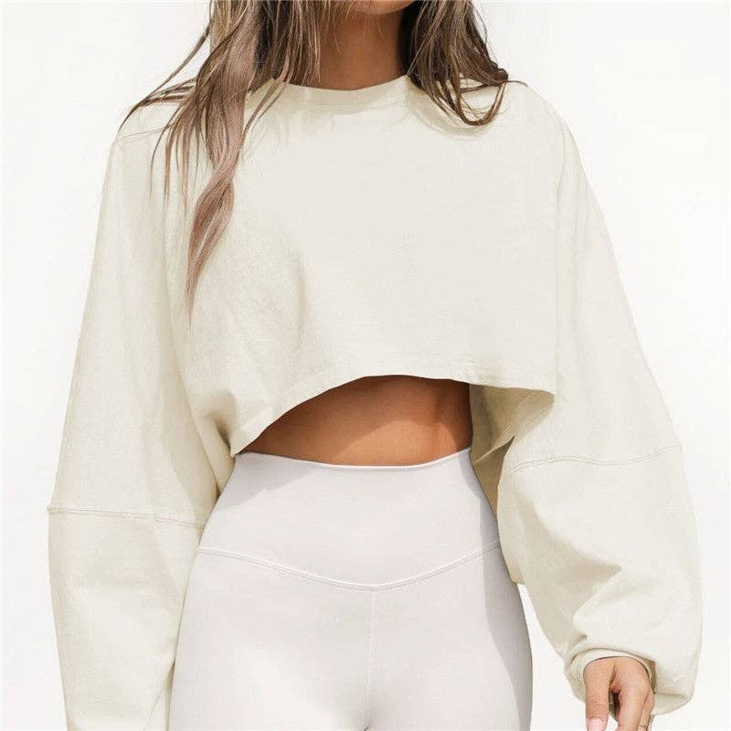 FurDecoration – Engroshandel Sweatshirt - Dame – Afgrøde Rund Hals Ensfarvet Sweatshirt7