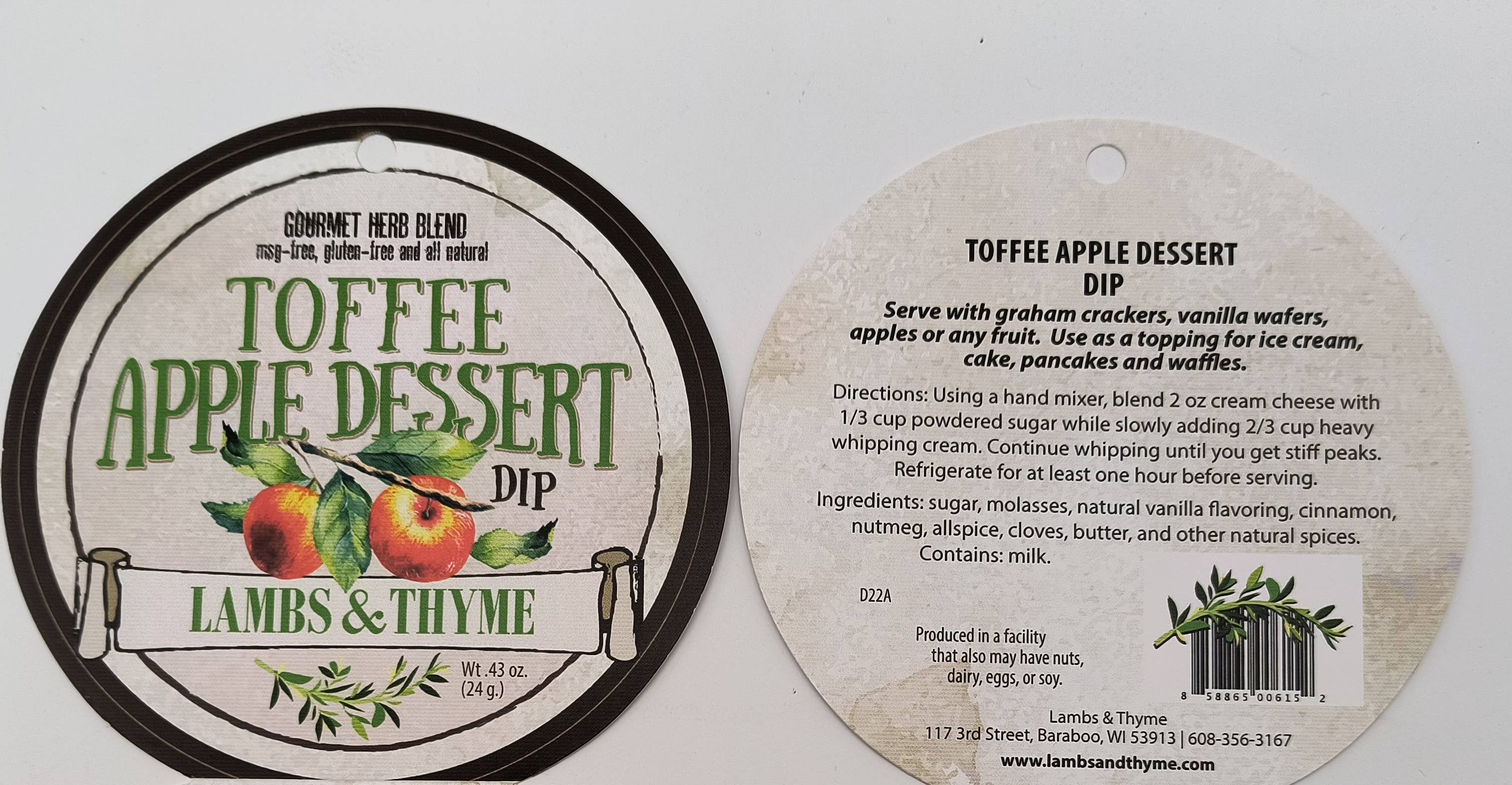 Lambs & Thyme - Wholesale Dip - Toffee Apple Dessert Dip - Half Dozen1