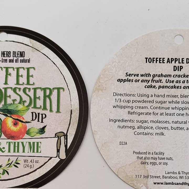 Lambs & Thyme - Wholesale Dip - Toffee Apple Dessert Dip - Half Dozen1