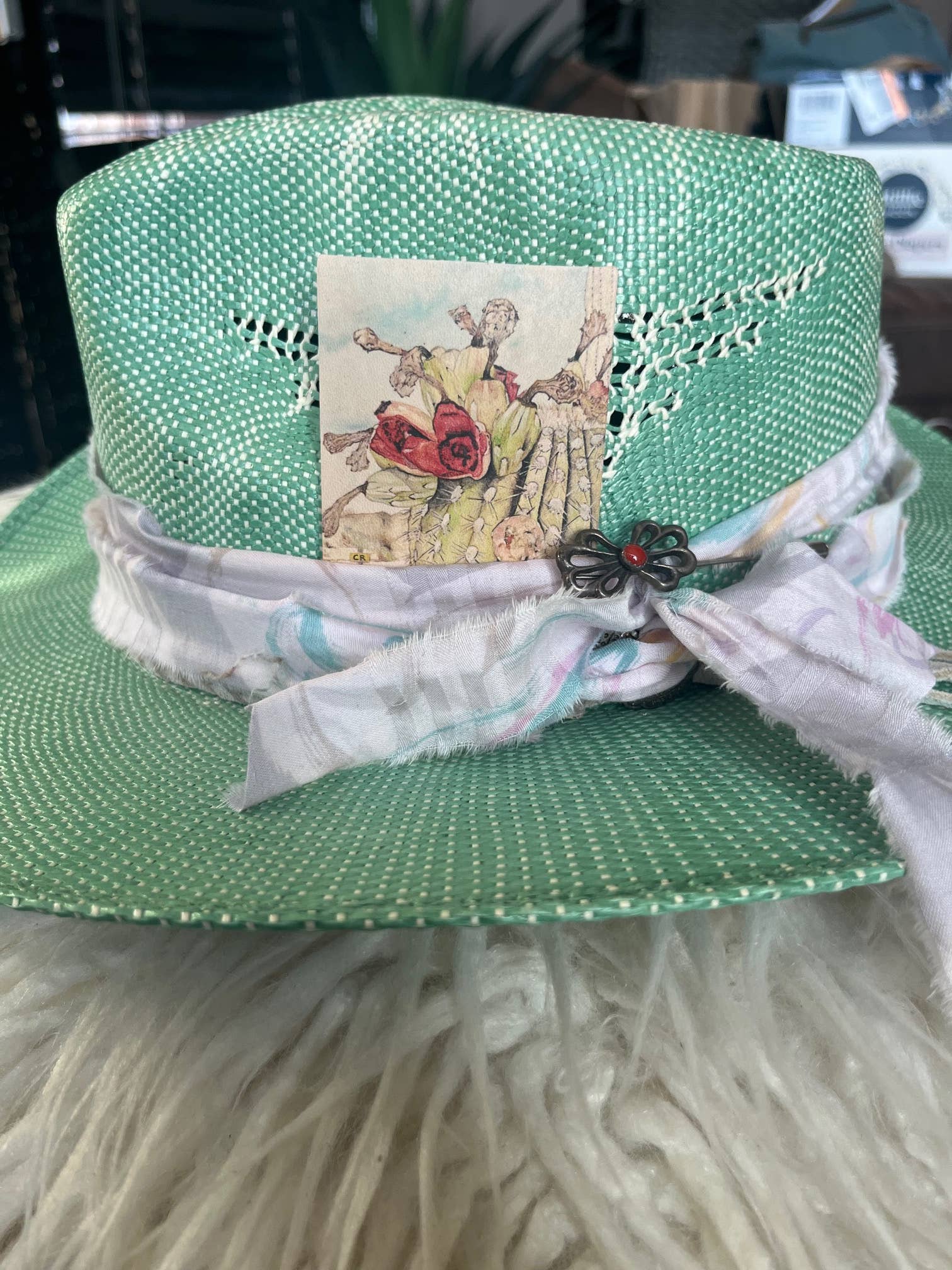 DOLLY ESTELLE - Wholesale Hat Accessory - Women's - Leather Hat Card - Country Roads1