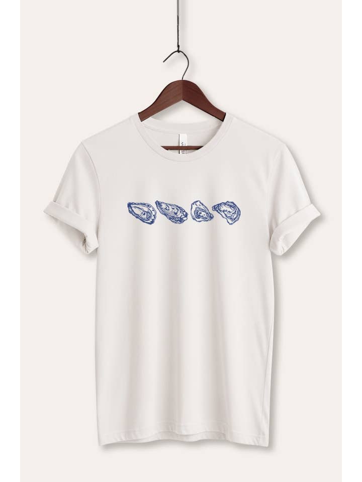 OYSTER SEASIDE GRAPHIC BELLA CANVAS TEE for wholesale by PINK NABI