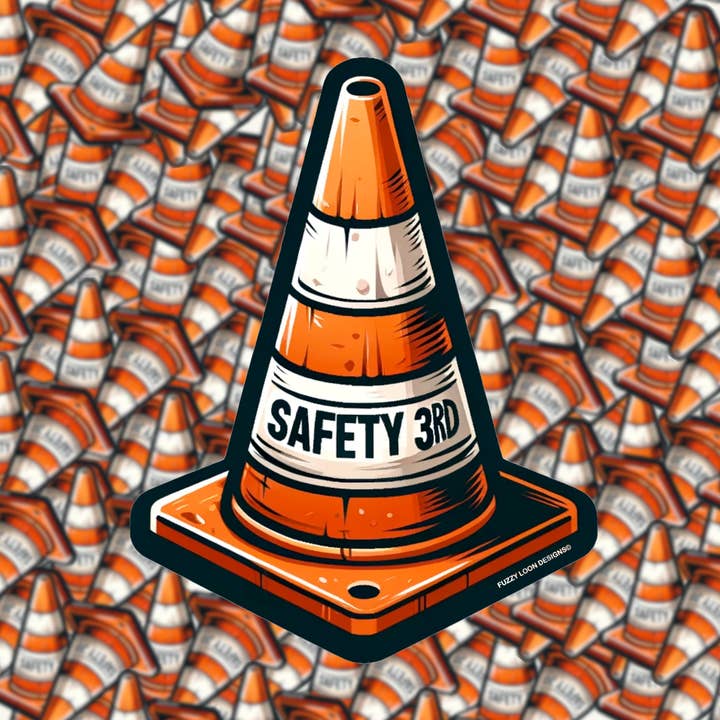 Safety 3rd Sticker for wholesale by Fuzzy Loon Designs