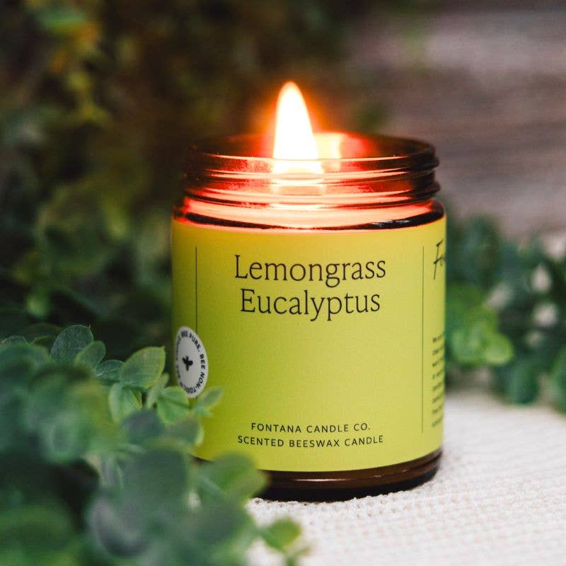 Fontana Candle Co. - Wholesale Jar/Filled Candle - Lemongrass Eucalyptus Beeswax & Essential Oil Jar Candle6