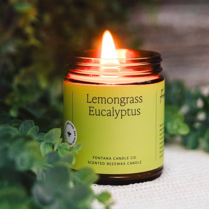 Fontana Candle Co. - Wholesale Jar/Filled Candle - Lemongrass Eucalyptus Beeswax & Essential Oil Jar Candle6