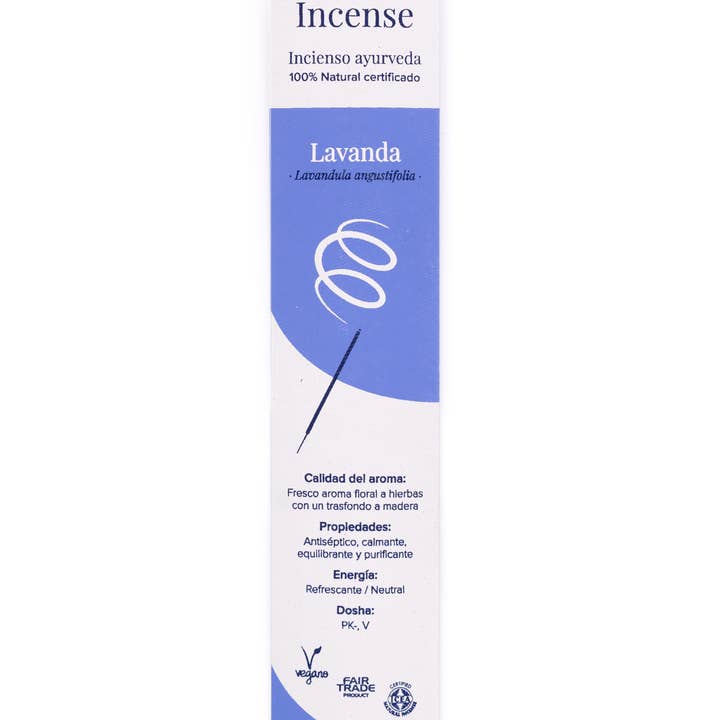La Rueda Natural - Wholesale Incense - BioAroma Lavender Eco-Friendly Incense. Fair Trade 0% plastic
