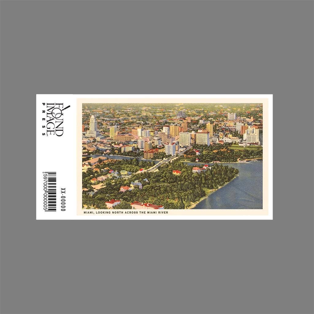Found Image Press - Wholesale Sticker - Sticker FL-22 View of Miami, Florida1