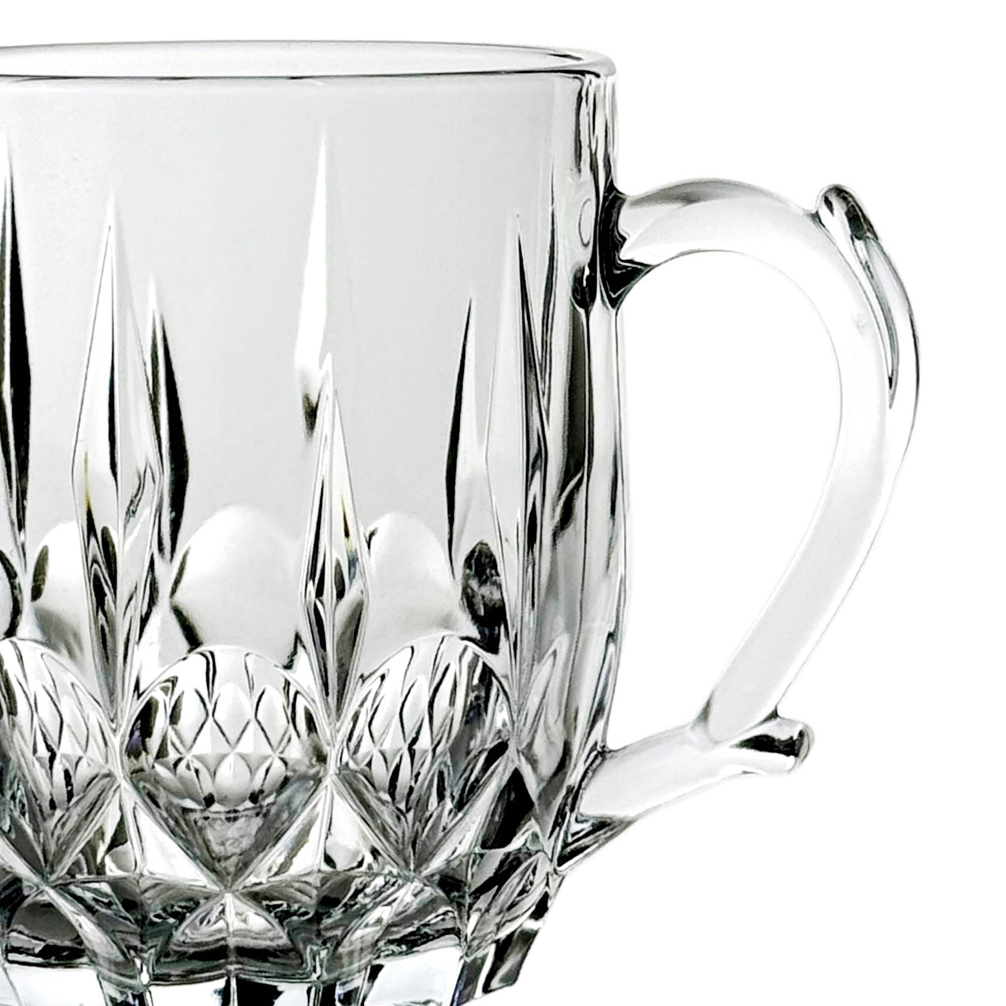 RED POMEGRANATE COLLECTION - Wholesale Coffee Mug - FIORA 13 oz Glass Mug7