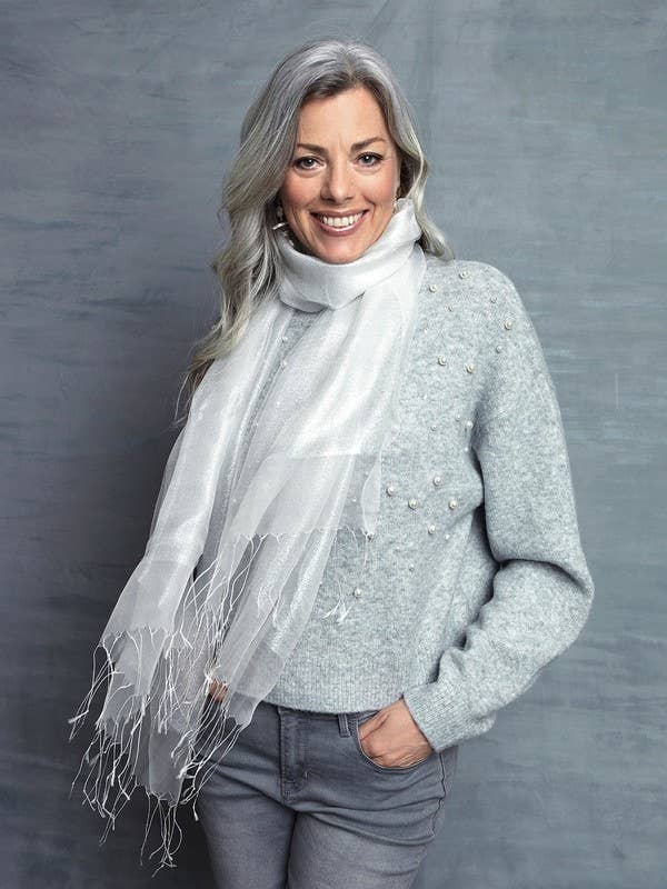 SAACHI - Vente Écharpe – femme - Écharpe Silk Glimmer30