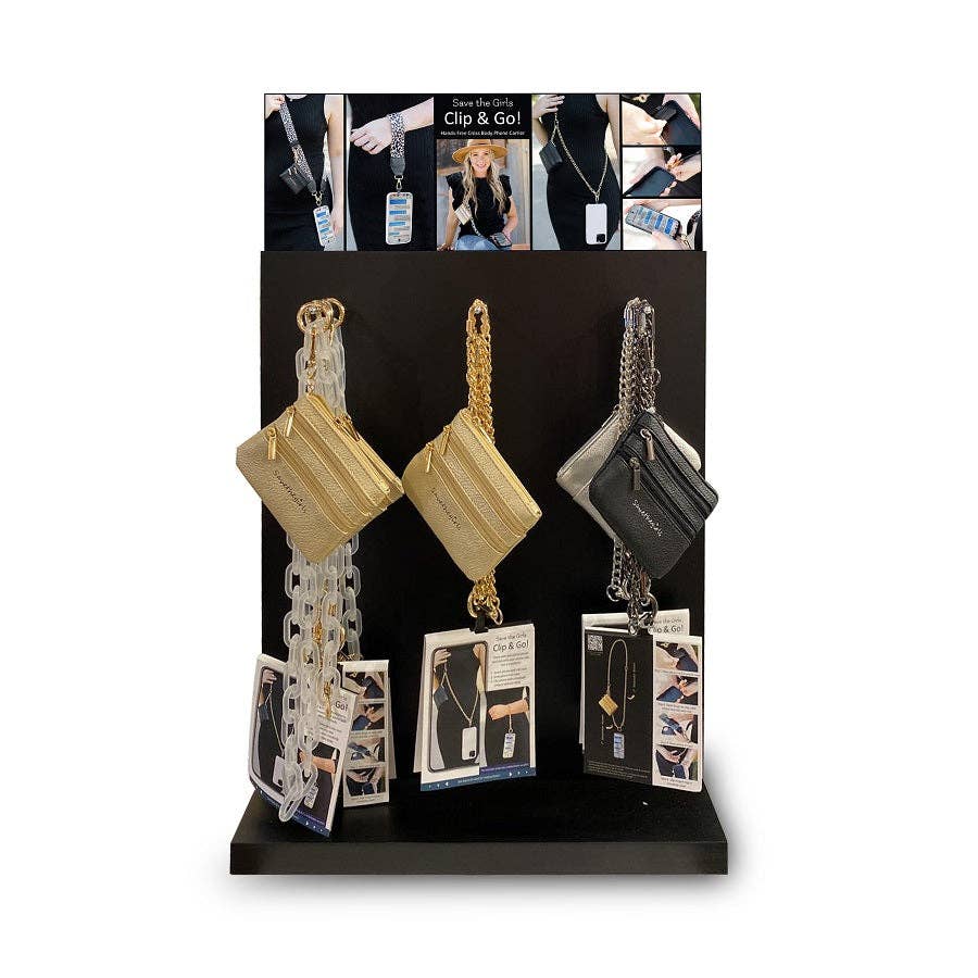 Save The Girls - Wholesale Retailer Display - Accessories - Rotating Table Display Black0