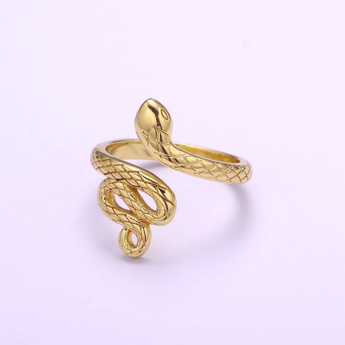 Aim Eternal - Wholesale Cocktail/Statement Ring - Overstock 3D Gold snake ring, serpent ring, Statement ring, Gold Open Snake Ring, Twist ring, Stackable ring, Animal ring US Size 5 O-3210