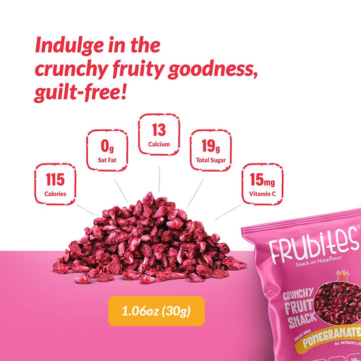 Frubites - Vente Fruits secs/déshydratés - Grenade lyophilisée Frubites | Healthy Fruit Snack