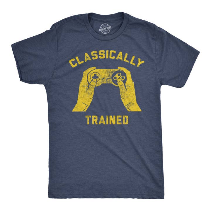 Classically Trained Video Game Gamer Funny Mens T shirt for wholesale by Crazy Dog T-Shirts