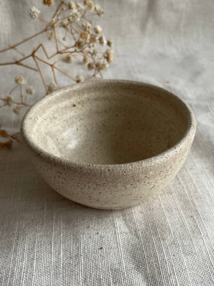 Cream Handmade Ceramic Condiment Pot - The Great British Men for wholesale by Charlotte Manser Ceramics