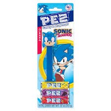 Pez Sonic Blister Pack 12 Count 0.87 Ounce Each Piece Plus Three Refills for wholesale by Long Island Candy Factory