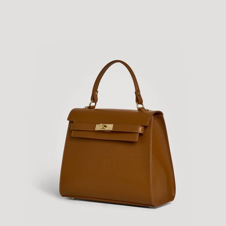 Prestige Milano - Wholesale Tote Bag - Women's - Zaira Bag in Tan Saffiano Leather1
