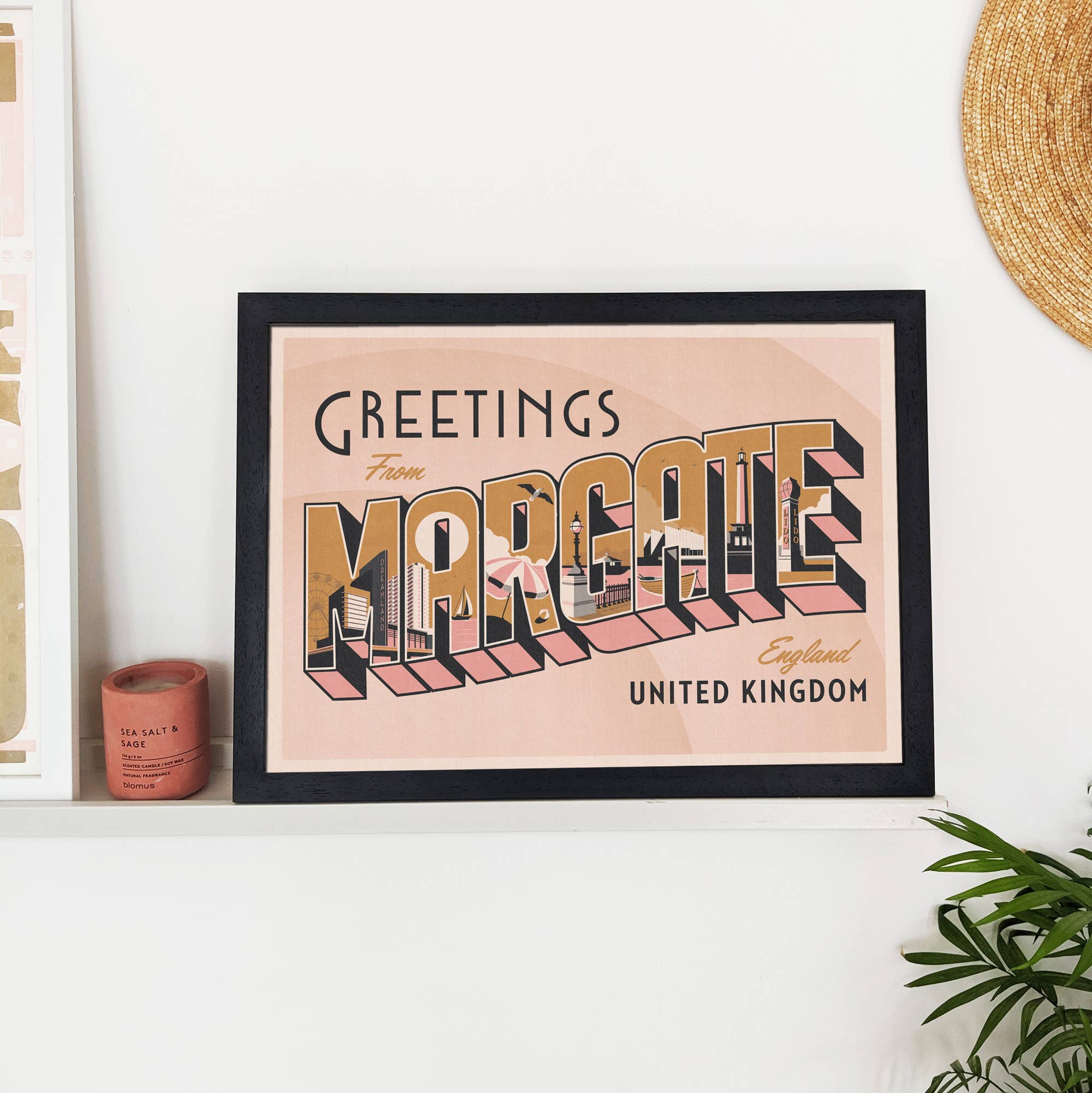 Telegramme Paper Co. – wholesale Art print – Greetings from Margate Giclée Art print1