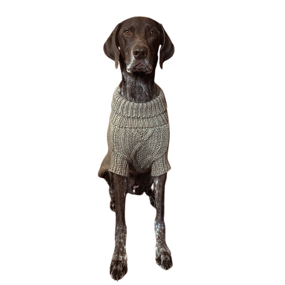 Milltown Brand - Wholesale Pet Sweater - Dog - Fisherman Cable Knit Dog Sweater - Beige7