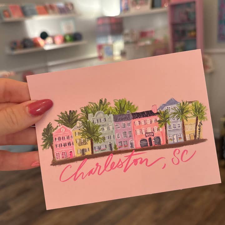 Salutations de Charleston Carte Postale pour la vente par LinnArtzy