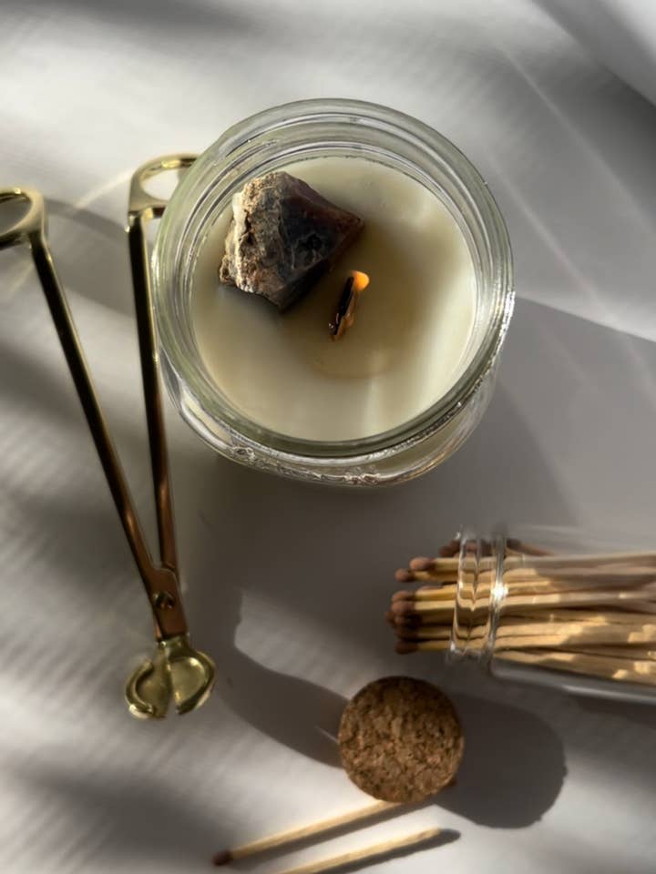 Burlap ljus för wholesale av White Horse Candle Co.