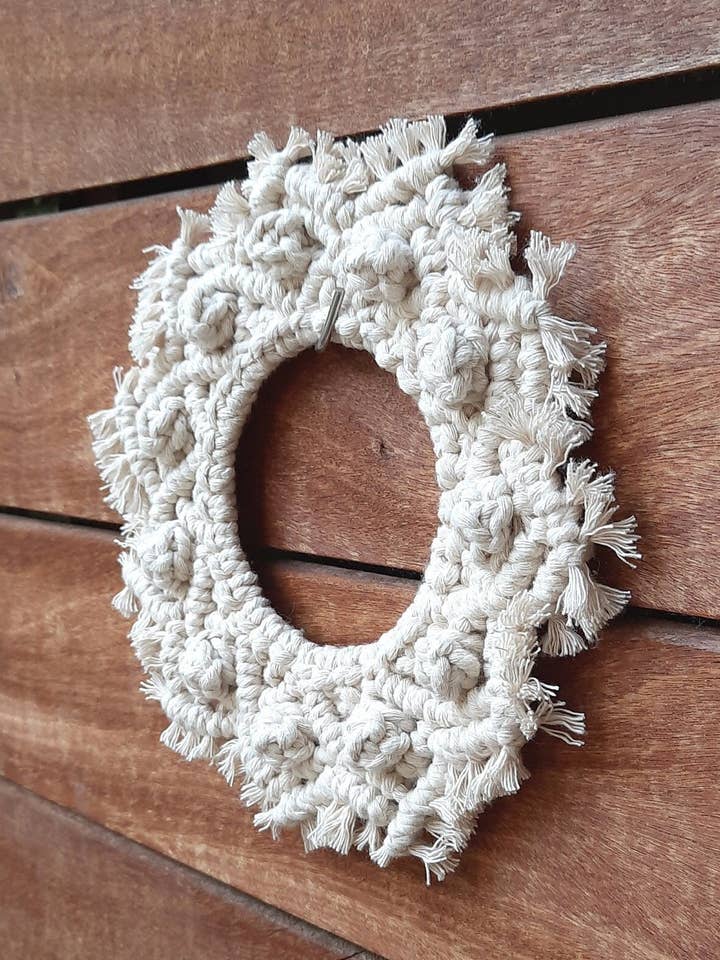 Macrame Wall Hanging Wreath, Hoop Wreath for wholesale by Salut Boho