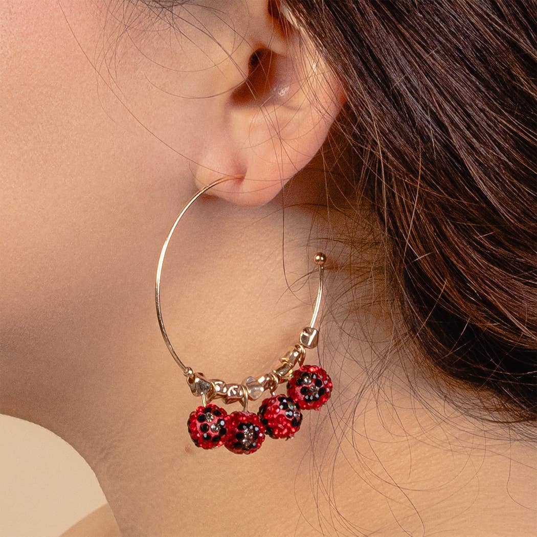 Your Fashion Wholesale - Wholesale Hoop Earrings - Beaded Hoop Earrings - Animal Print Beads0