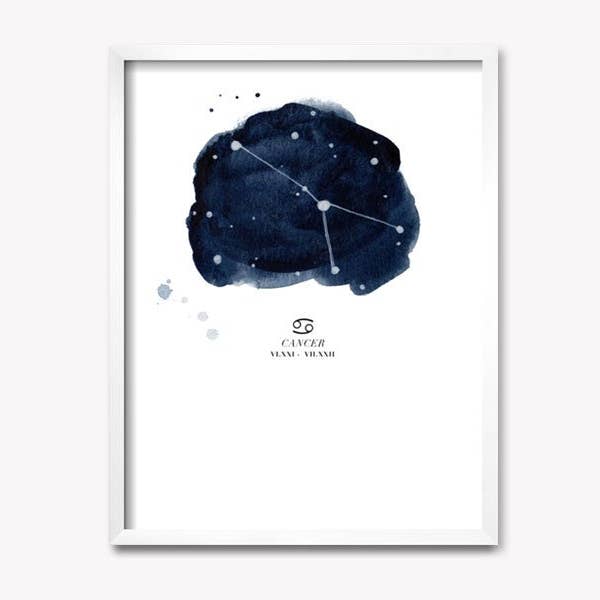 Krebs Zodiac Sternbild Drucken für den Großhandel von The Aestate