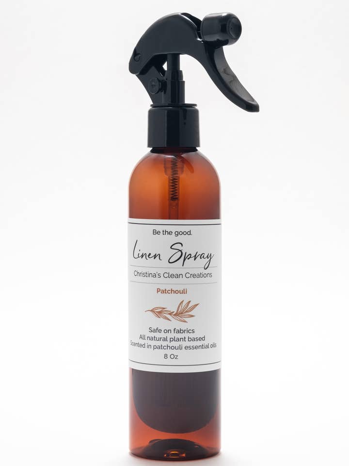Lino spray al profumo di patchouli per la vendita all'ingrosso da parte di Christina’s Clean Creations